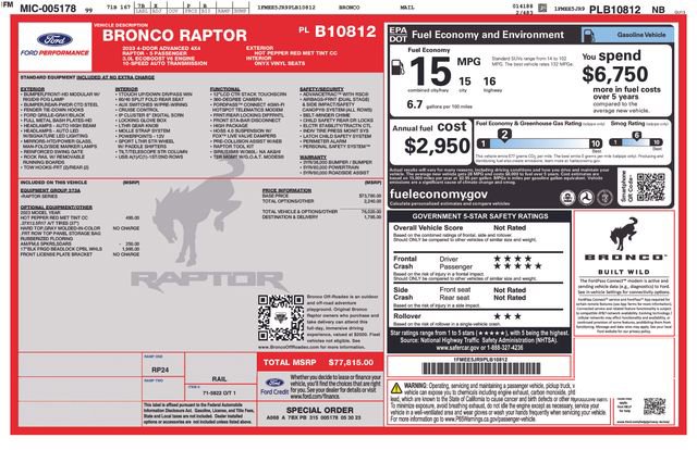 Used 2023 Ford Bronco Raptor image 16