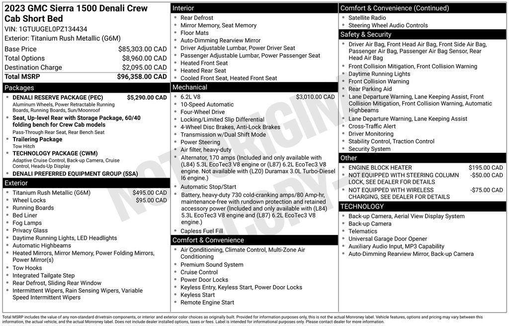 Used 2023 GMC Sierra 1500 Denali w/ Denali Reserve Package AWD/4WD image 2