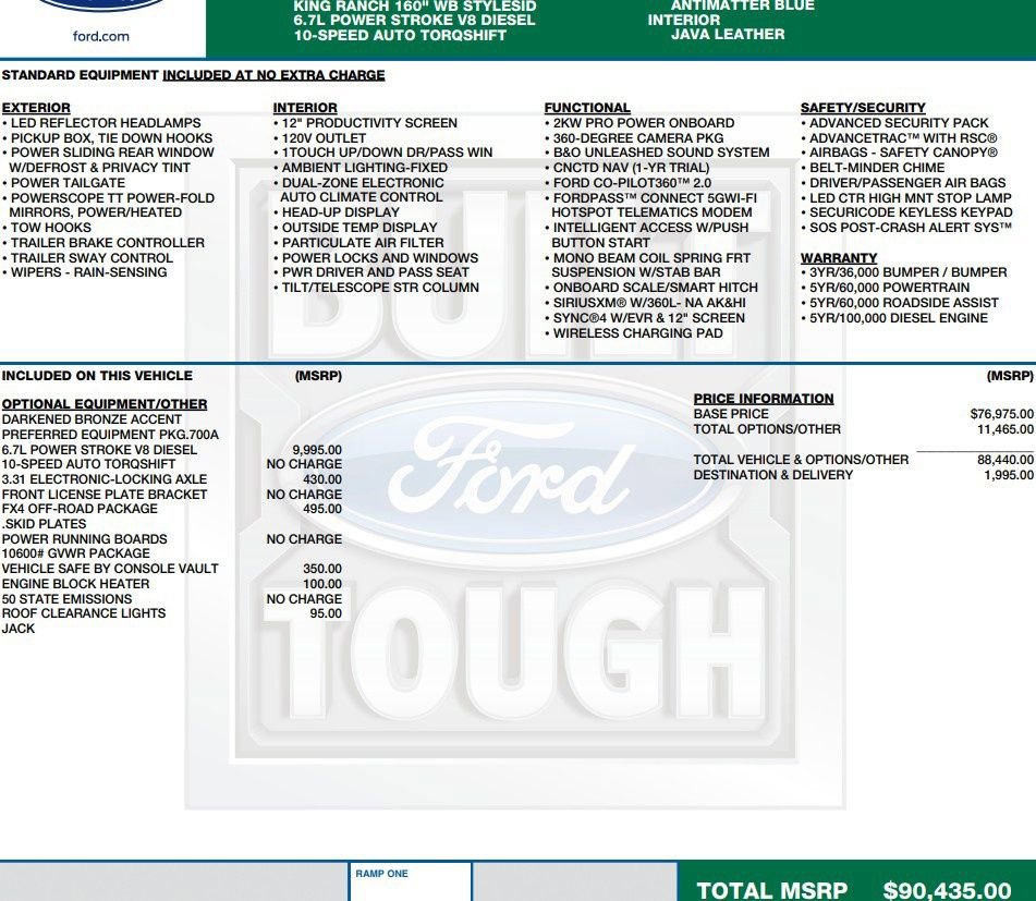 Used 2024 Ford F250 King Ranch w/ FX4 Off-Road Package AWD/4WD image 2