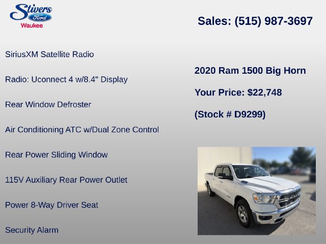 Used 2020 RAM 1500 Big Horn AWD/4WD image 32