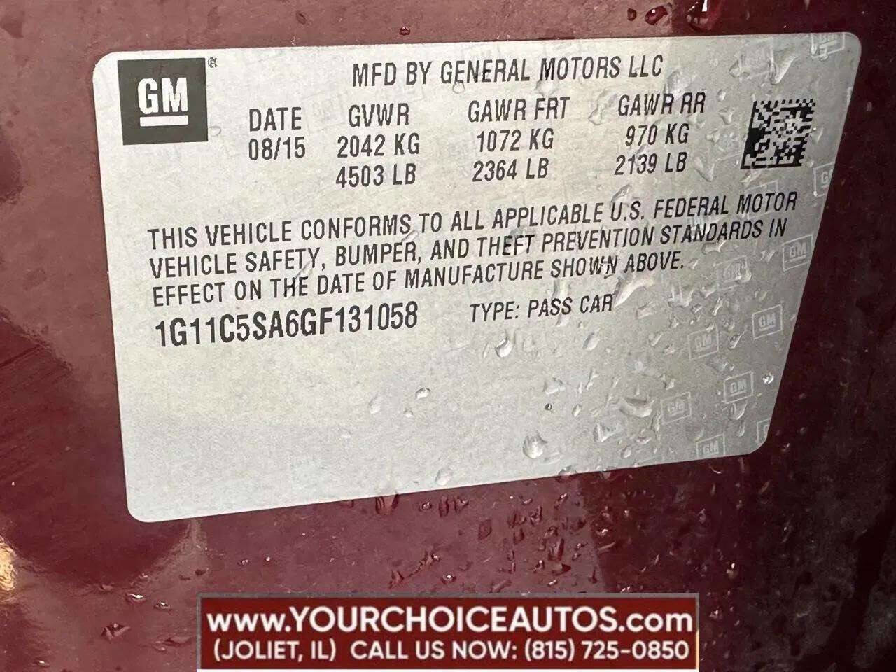 Used 2016 Chevrolet Malibu LT w/ Power Convenience Package image 17