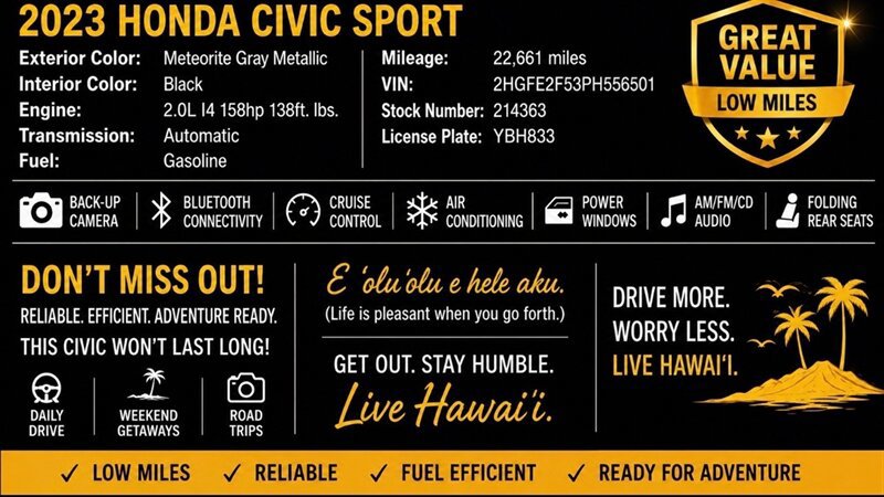 Used 2023 Honda Civic Sport image 3