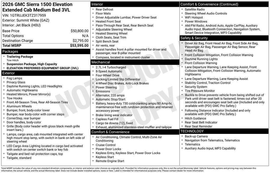 New 2026 GMC Sierra 1500 Elevation AWD/4WD image 25
