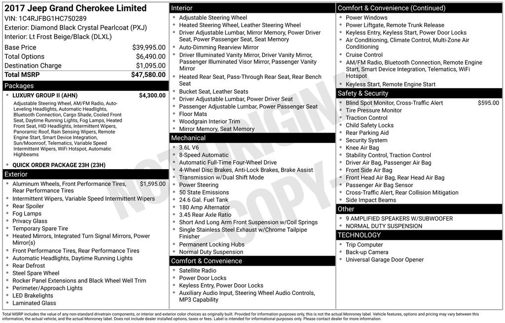 Used 2017 Jeep Grand Cherokee Limited w/ Luxury Group II image 5