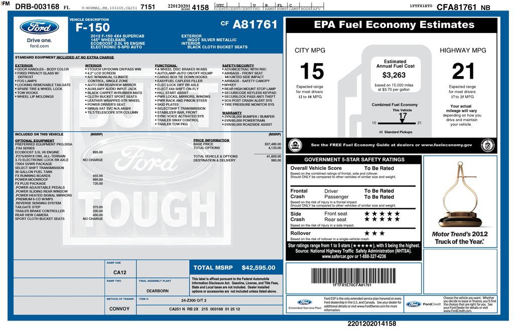 Used 2012 Ford F150 FX4 w/ FX Plus Pkg AWD/4WD image 46