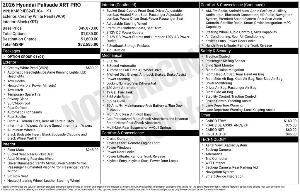 New 2026 Hyundai Palisade XRT Pro image 3