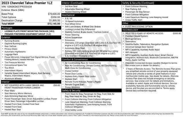 Used 2023 Chevrolet Tahoe Premier AWD/4WD image 12