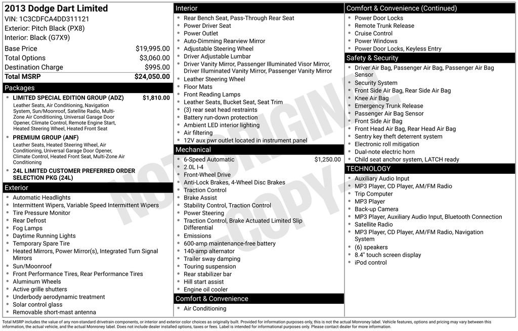 Used 2013 Dodge Dart Limited w/ Limited Special Edition Group FWD image 33