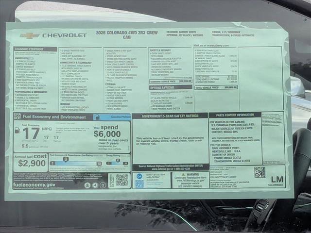 New 2026 Chevrolet Colorado ZR2 w/ Technology Package image 18