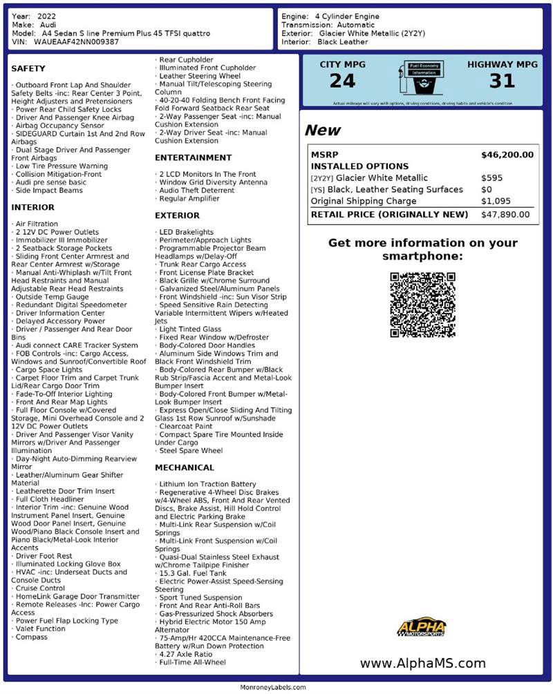 Used 2022 Audi A4 2.0T Premium Plus image 3