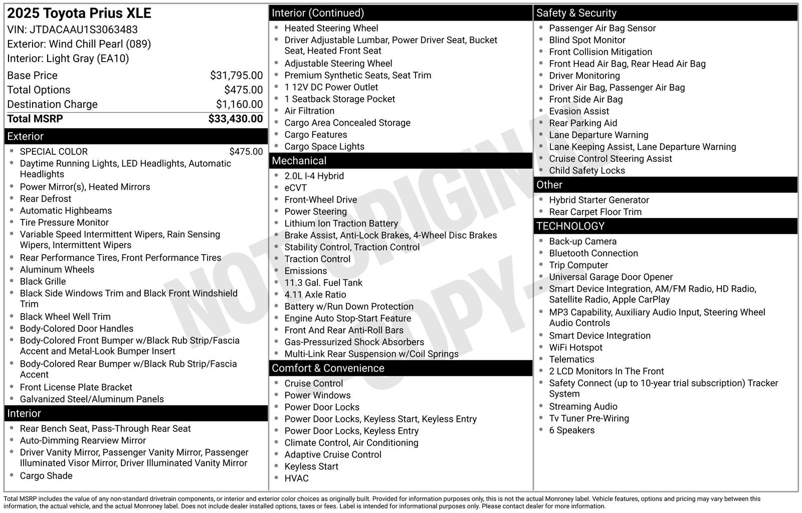 Used 2025 Toyota Prius XLE FWD image 18