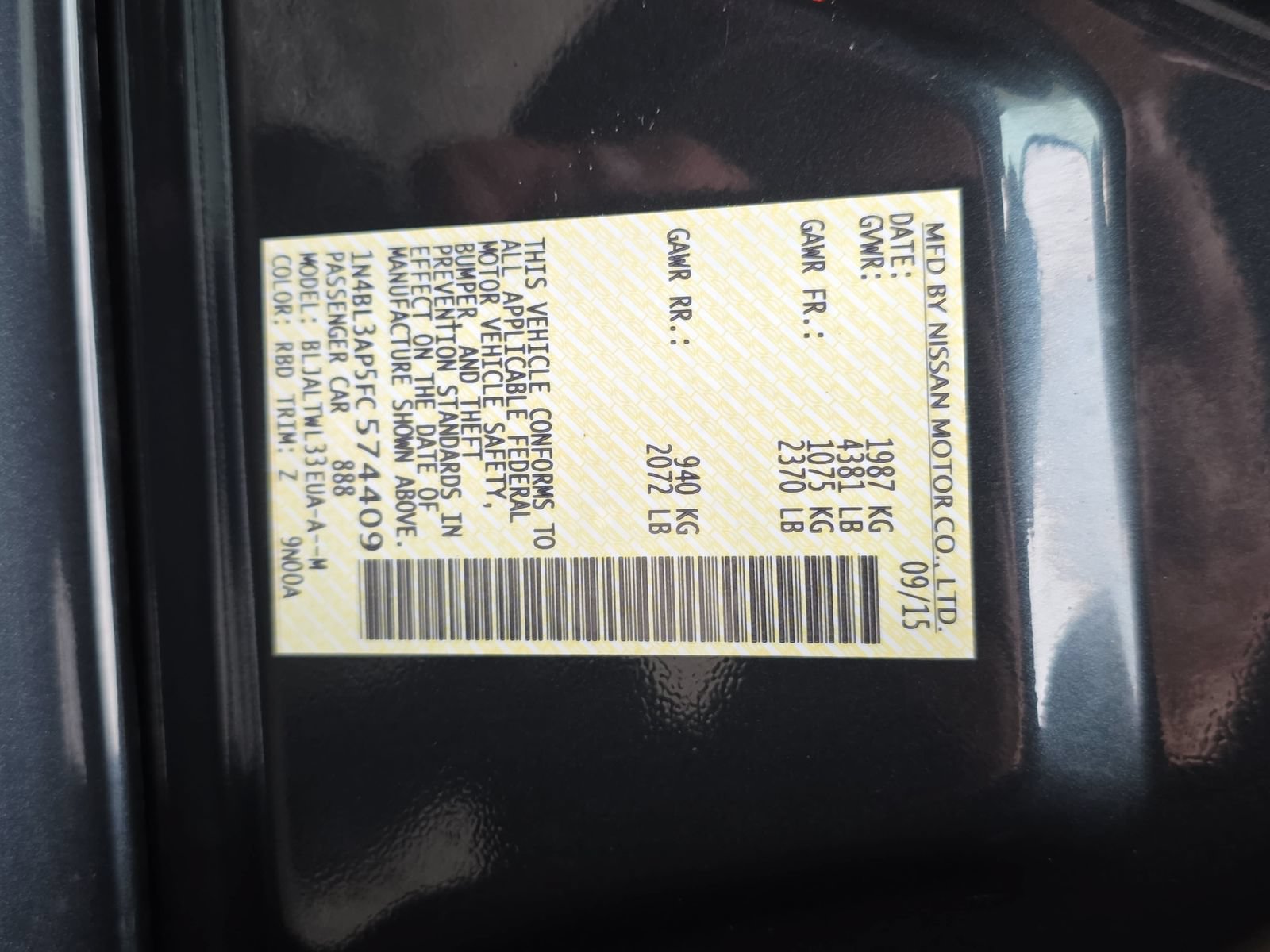 Used 2015 Nissan Altima 3.5 SL FWD image 34