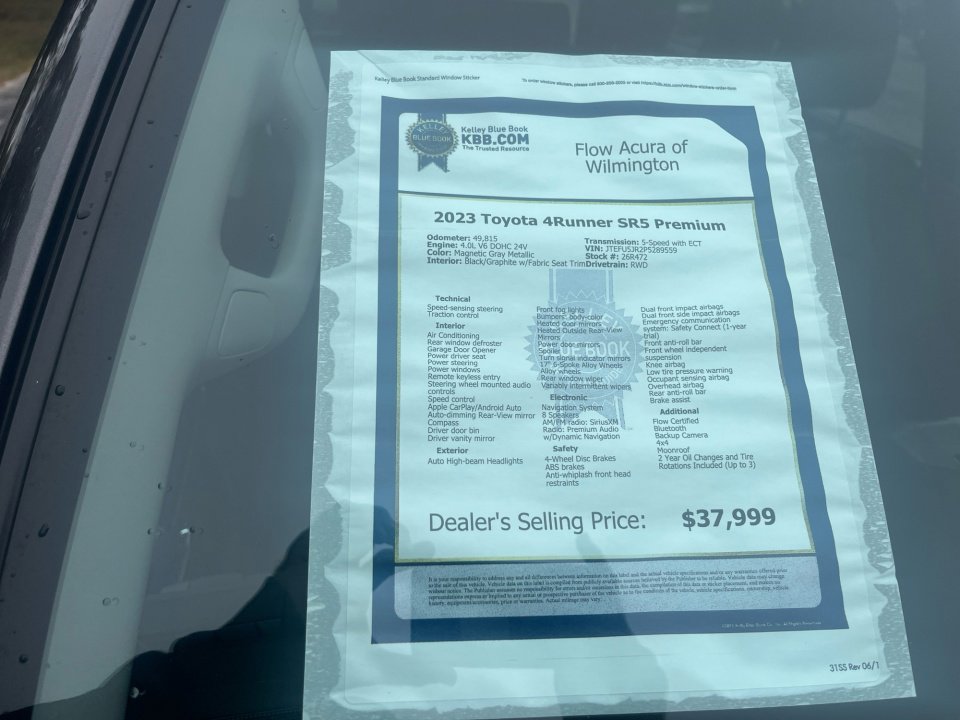 Used 2023 Toyota 4Runner SR5 Premium w/ Moonroof Package image 33