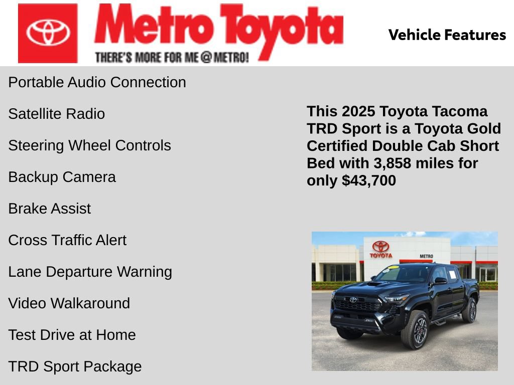 Certified 2025 Toyota Tacoma TRD Sport AWD/4WD image 16