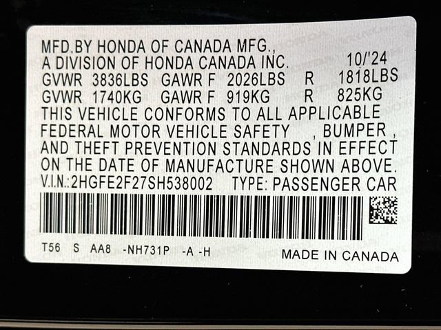 Certified 2025 Honda Civic LX image 32