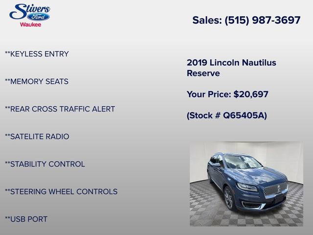 Used 2019 Lincoln Nautilus Reserve AWD/4WD image 26