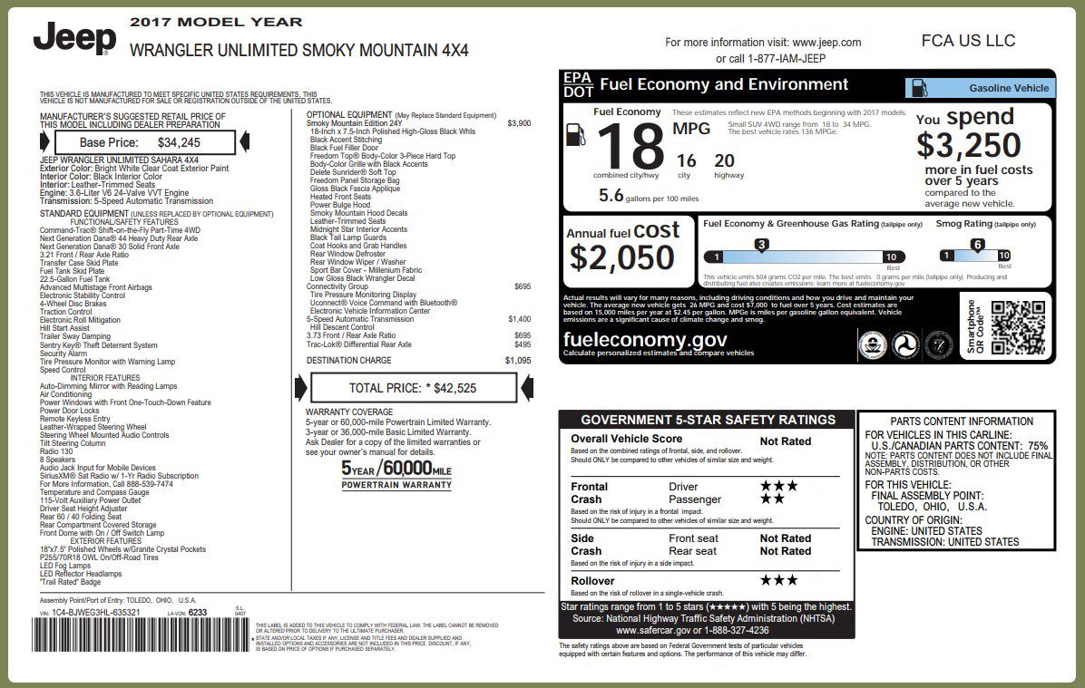 Used 2017 Jeep Wrangler Unlimited Sahara image 2