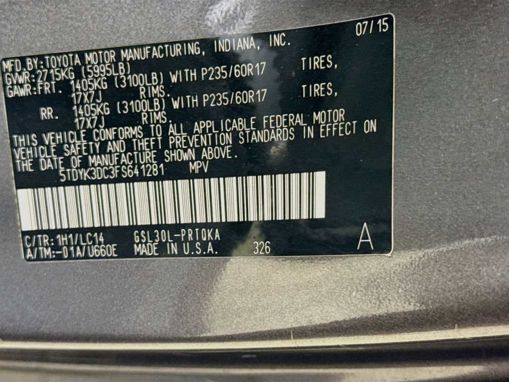 Used 2015 Toyota Sienna XLE Premium FWD image 30