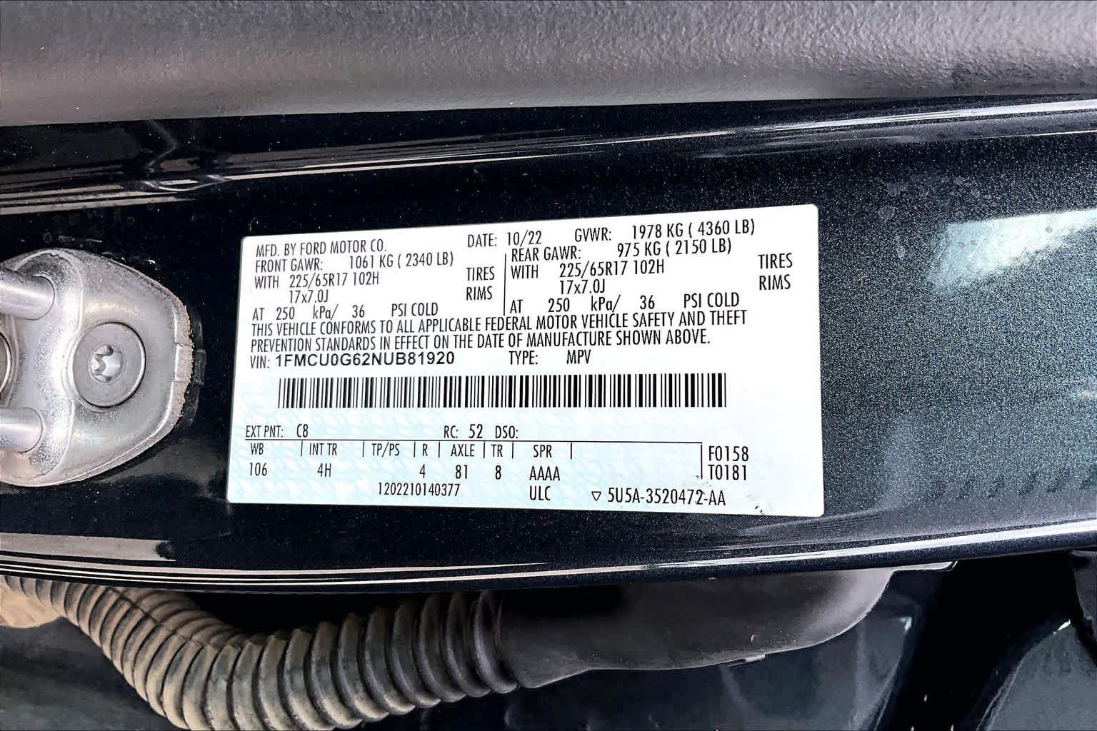 Used 2022 Ford Escape SE FWD image 37