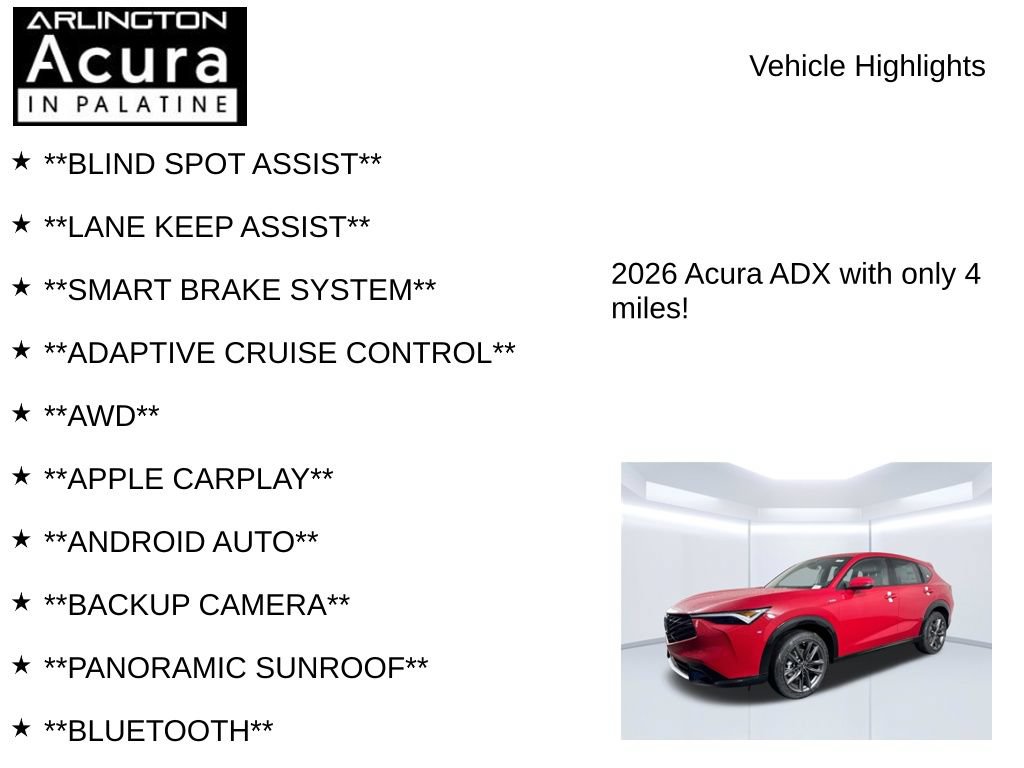 New 2026 Acura ADX A-Spec AWD/4WD image 7