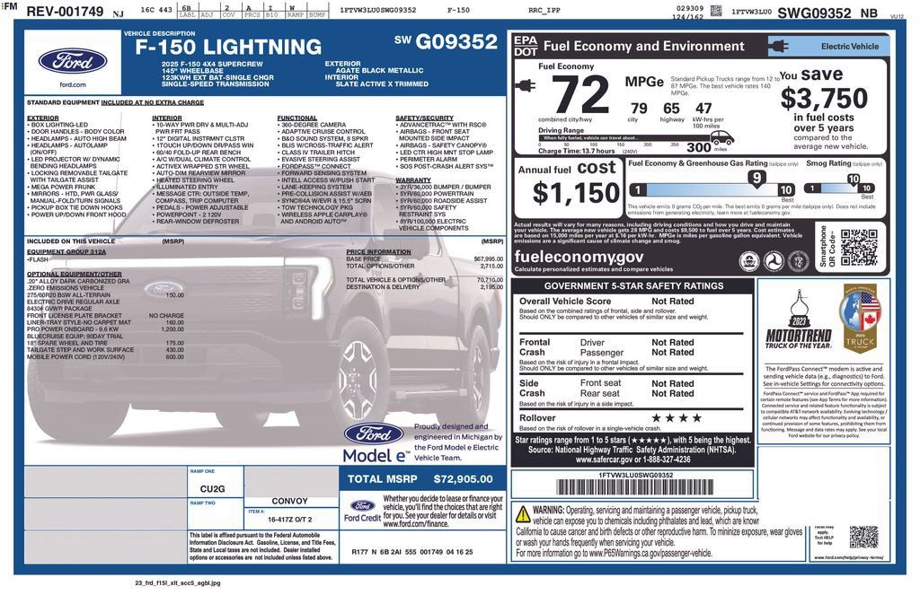 New 2025 Ford F150 Lightning Flash AWD/4WD image 30