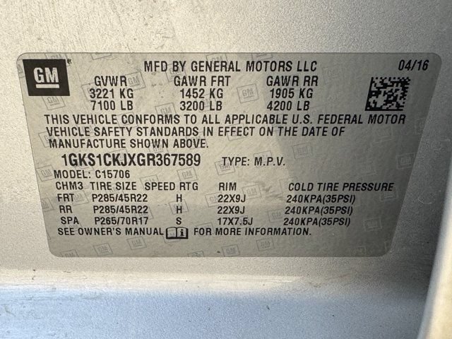 Used 2016 GMC Yukon Denali w/ Open Road Package RWD image 40