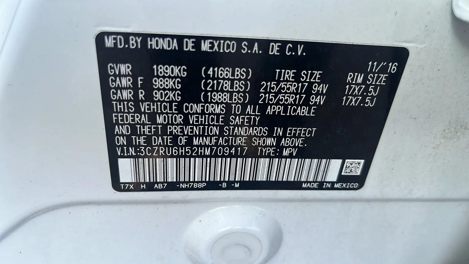 Used 2017 Honda HR-V EX image 14