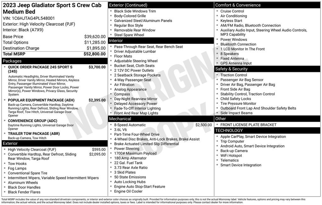 Used 2023 Jeep Gladiator Sport AWD/4WD image 26