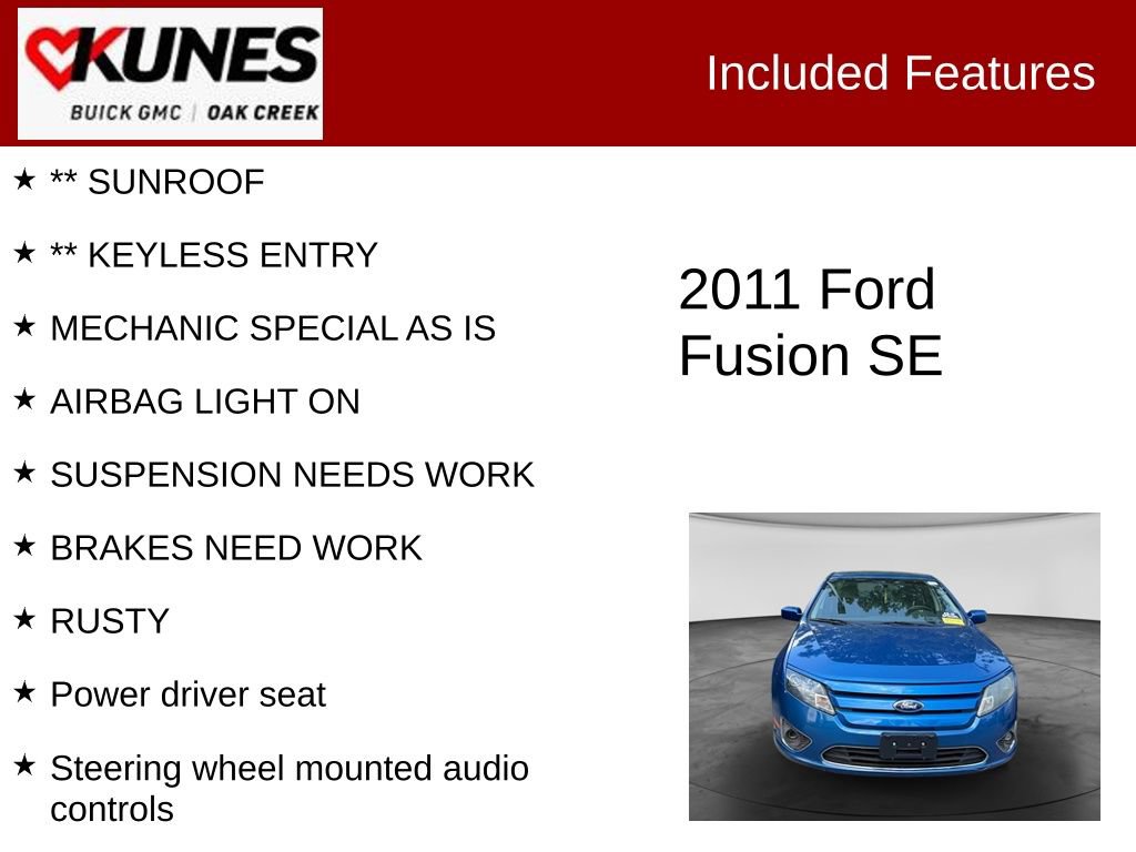 Used 2011 Ford Fusion SE w/ Sport Appearance Pkg FWD image 2