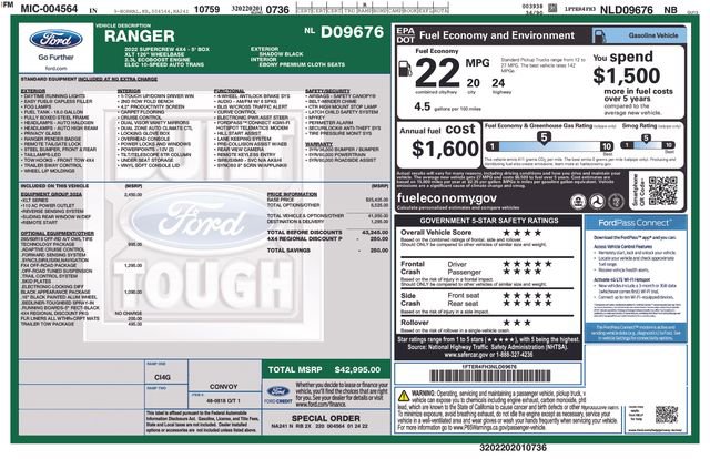 Used 2022 Ford Ranger XLT w/ Equipment Group 302A High AWD/4WD image 14