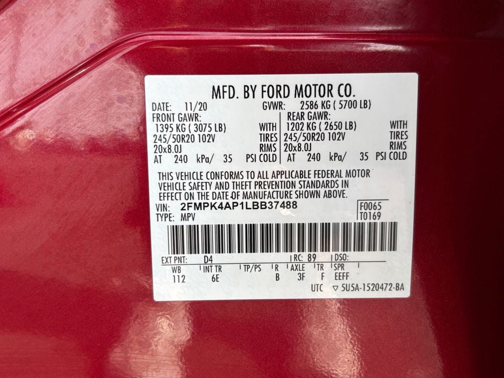 Used 2020 Ford Edge ST w/ Equipment Group 401A AWD/4WD image 36