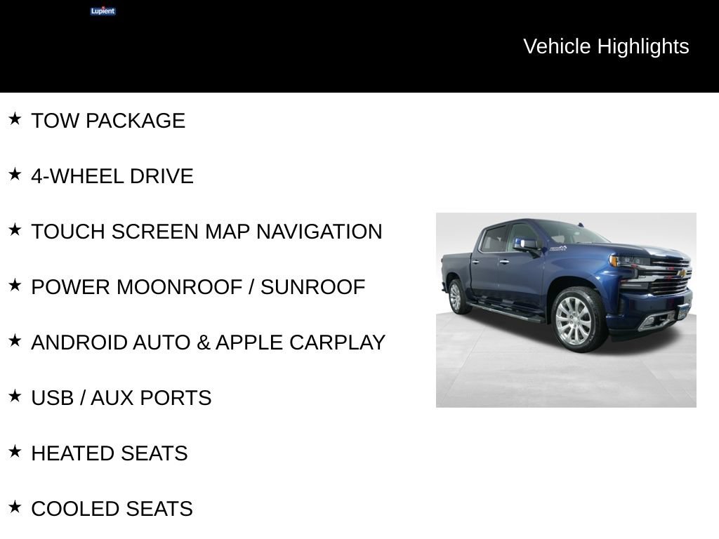 Used 2020 Chevrolet Silverado 1500 High Country w/ Technology Package AWD/4WD image 7