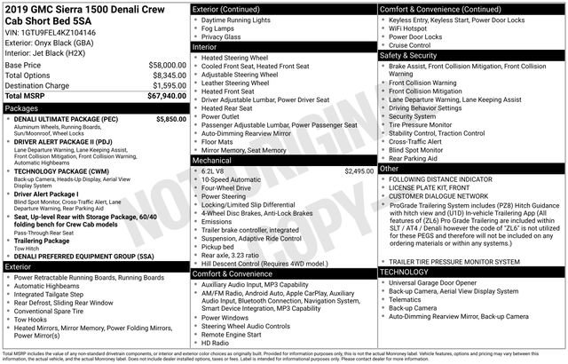 Used 2019 GMC Sierra 1500 Denali w/ Denali Ultimate Package image 34