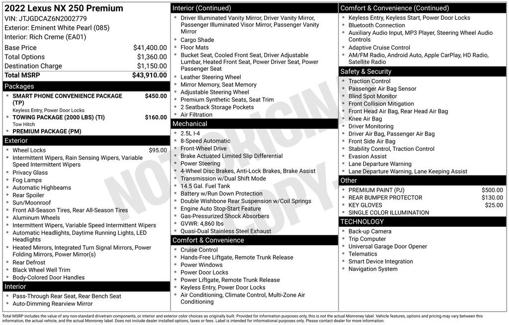 Used 2022 Lexus NX 250 FWD image 9