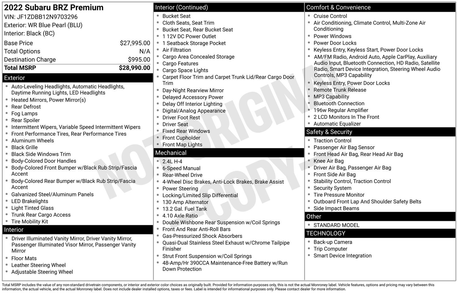 Certified 2022 Subaru BRZ Premium image 31