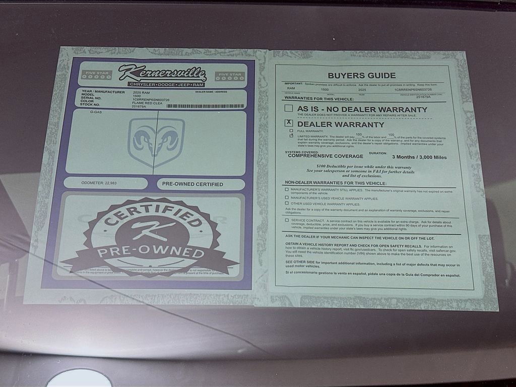 Used 2025 RAM 1500 Tradesman w/ Night Edition image 37