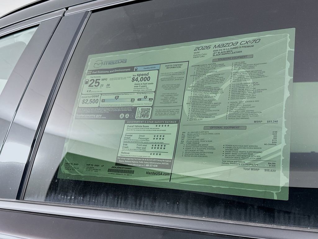 New 2026 MAZDA CX-70 3.3 Turbo S w/ Premium Package image 12