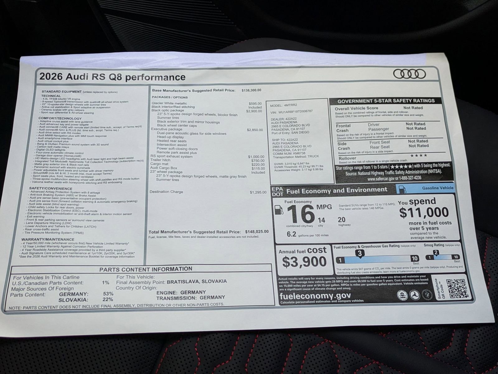 New 2026 Audi RS Q8 performance AWD/4WD image 17