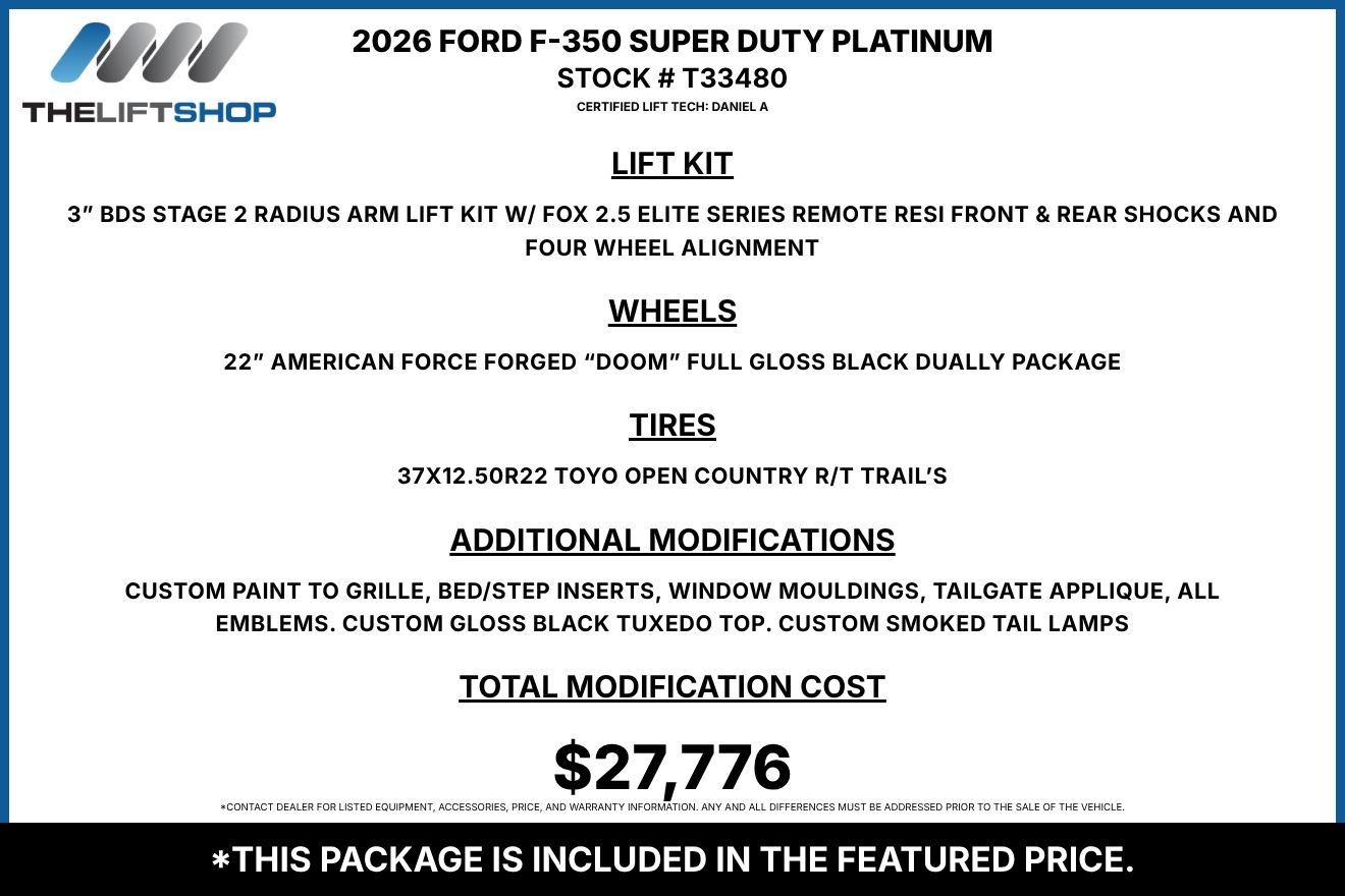 Used 2026 Ford F350 Platinum w/ FX4 Off-Road Package AWD/4WD image 2
