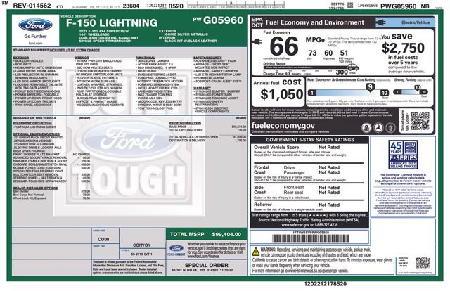 Certified 2023 Ford F150 Lightning Platinum AWD/4WD image 6