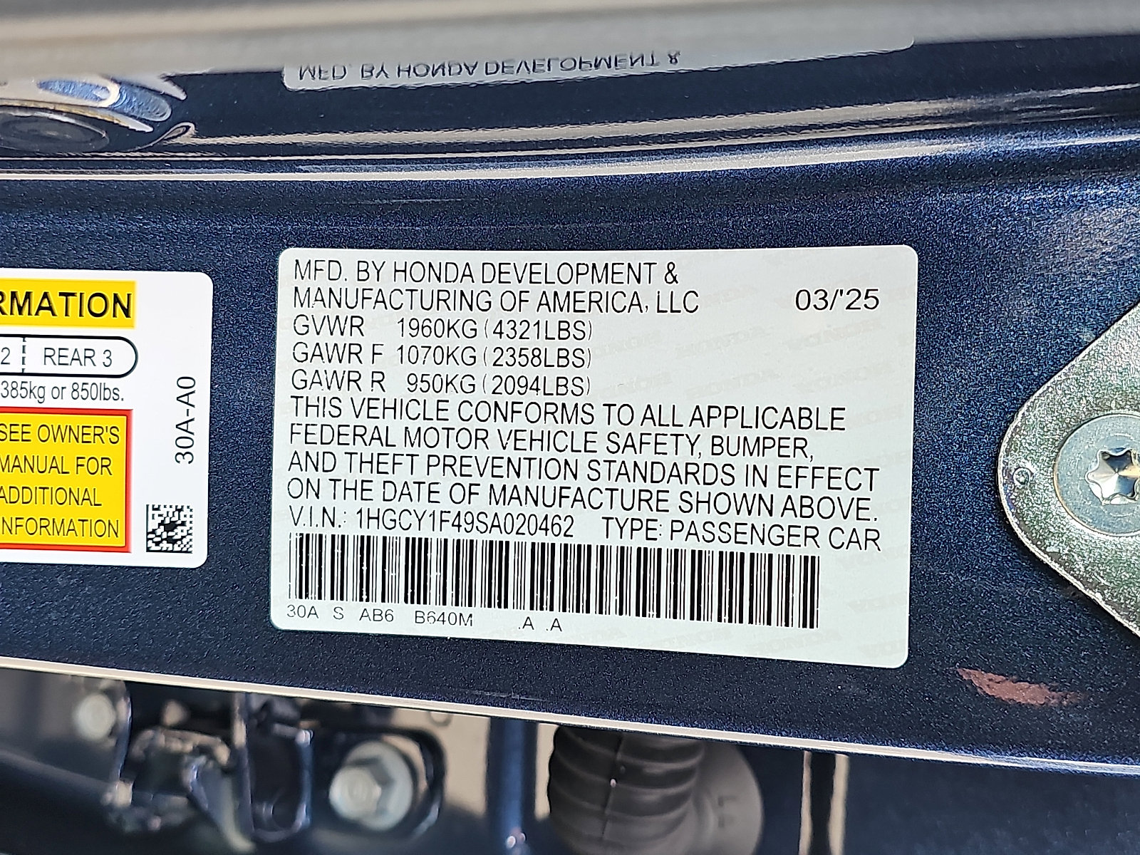 Used 2025 Honda Accord SE image 28