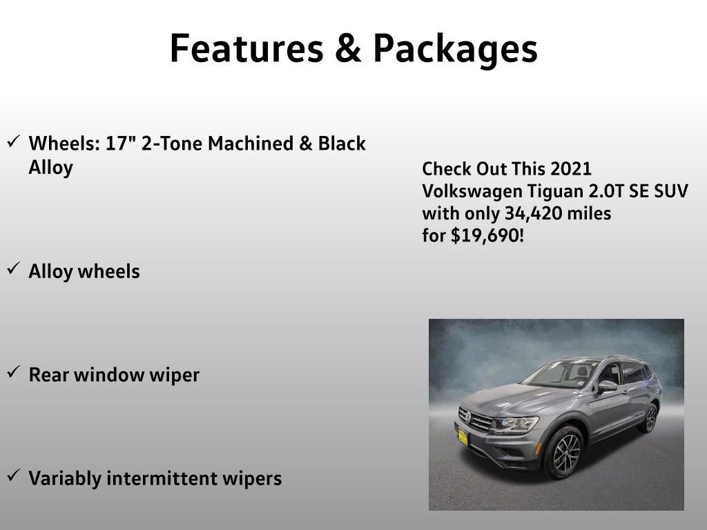 Used 2021 Volkswagen Tiguan SE w/ Panoramic Sunroof Package AWD/4WD image 17