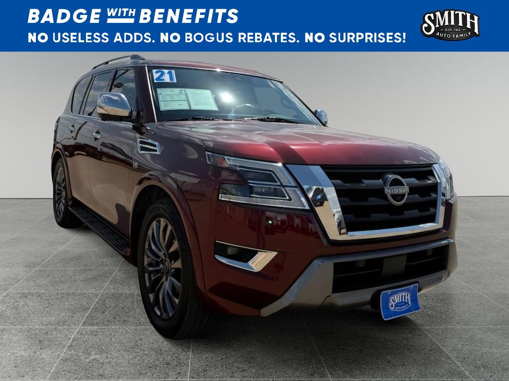 Used 2021 Nissan Armada Platinum w/ Captain's Chairs Package AWD/4WD image 1