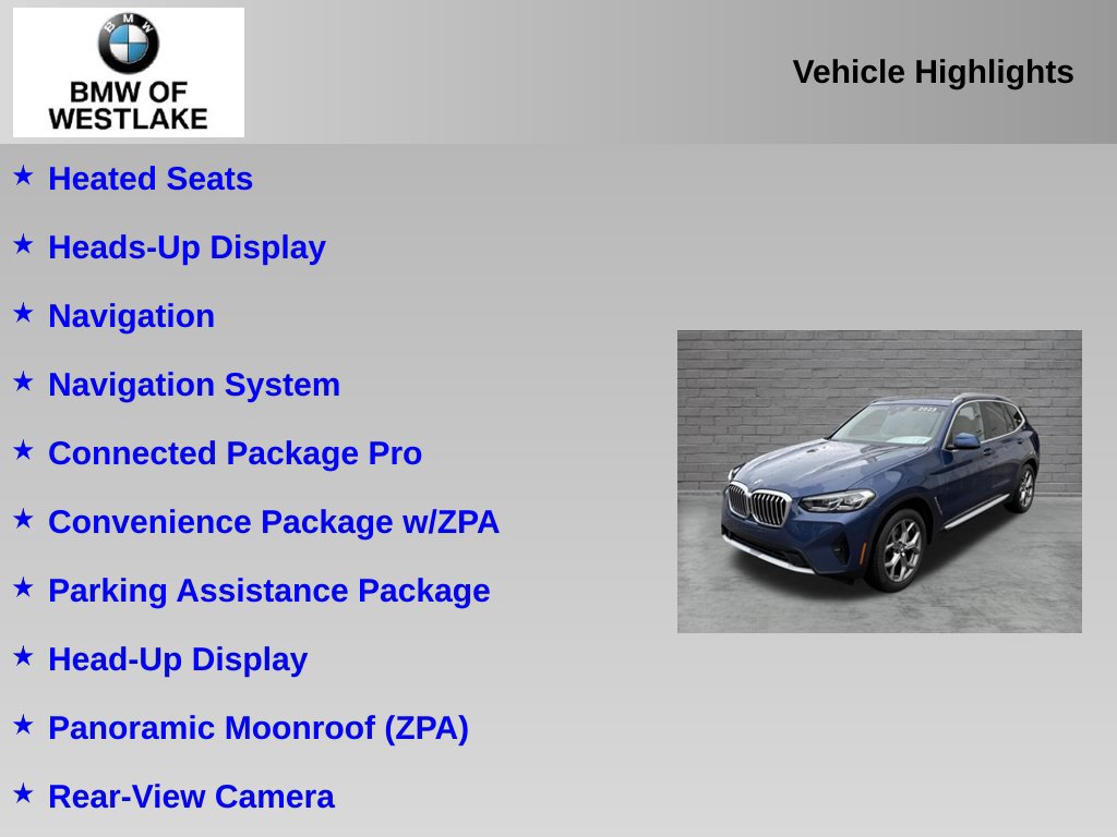 Used 2023 BMW X3 xDrive30i w/ Convenience Package w/ZPA AWD/4WD image 6