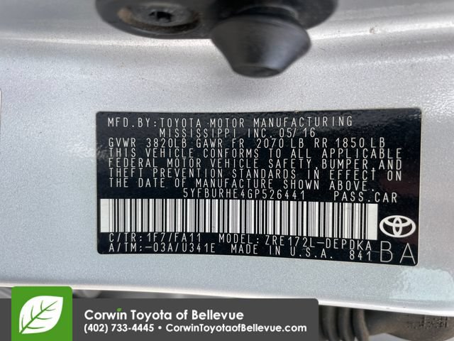 Used 2016 Toyota Corolla L FWD image 16