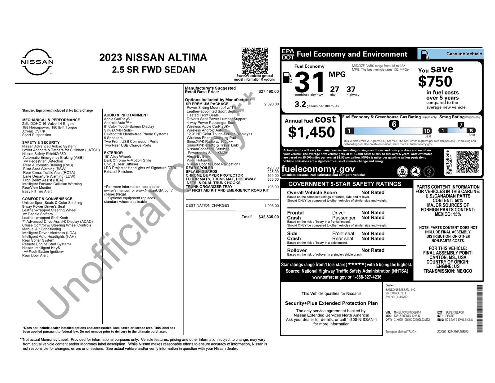 Used 2023 Nissan Altima 2.5 SR w/ SR Premium Package image 19