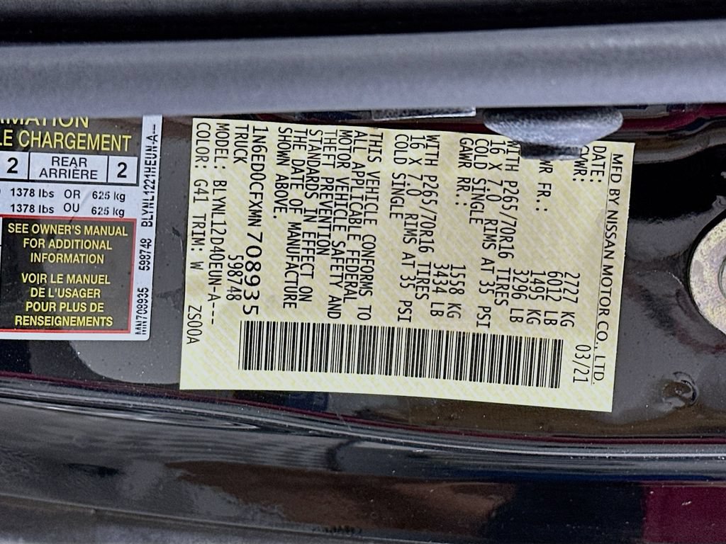 Used 2021 Nissan Frontier S AWD/4WD image 27