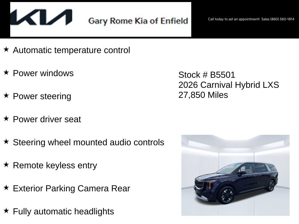 Certified 2026 Kia Carnival LXS FWD image 21
