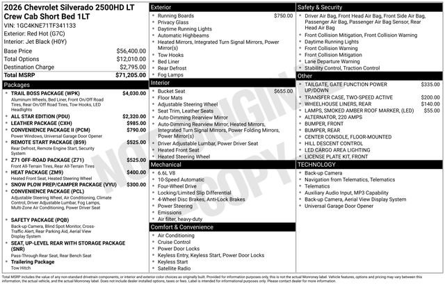 New 2026 Chevrolet Silverado 2500 LT w/ Trail Boss Package AWD/4WD image 6