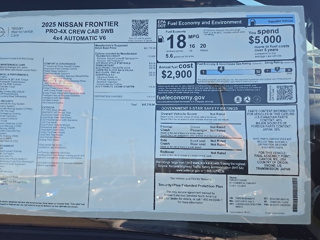 New 2025 Nissan Frontier PRO-4X AWD/4WD image 40